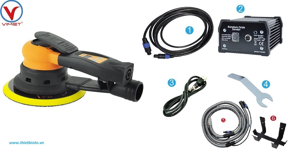 Bộ máy chà nhám quĩ đạo hút bụi bằng điện swc001