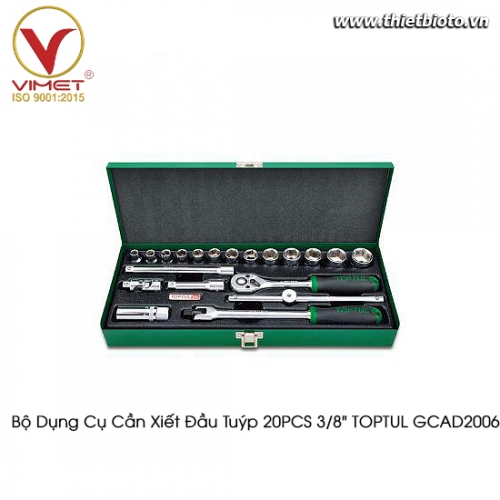 Bộ dụng cụ cần xiết đầu tuýp 20PCS 3/8\