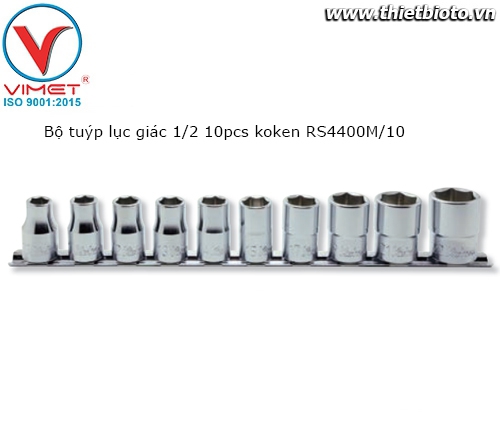 Bộ tuýp lục giác 1/2 10pcs koken RS4400M/10
