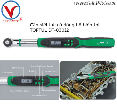 Cần siết lực có đồng hồ Toptul DT-030I2