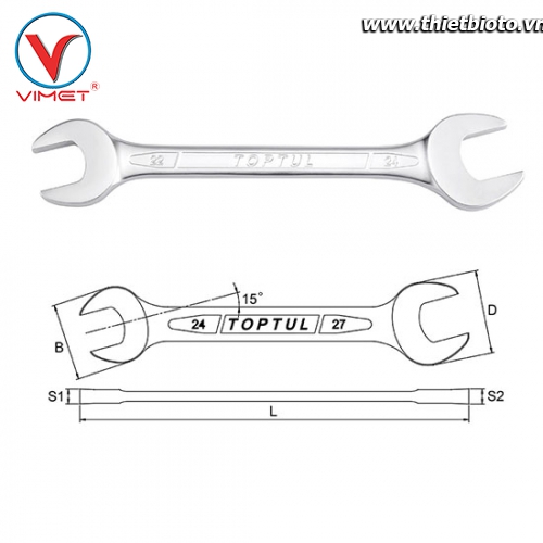 Cờ lê 2 đầu miệng TOPTUL AAEJ0607