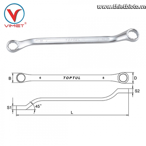 Cờ lê 2 đầu vòng toptul AAEH1415