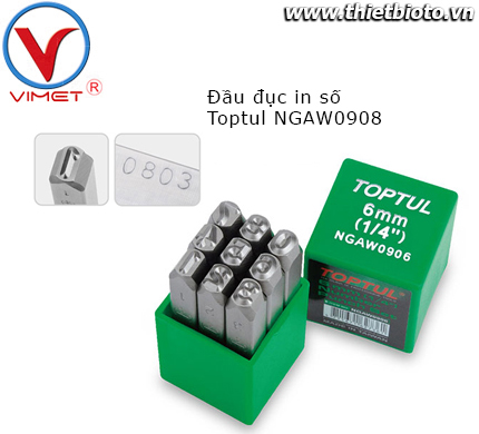 Đầu đục số 9 chi tiết Toptul NGAW0908