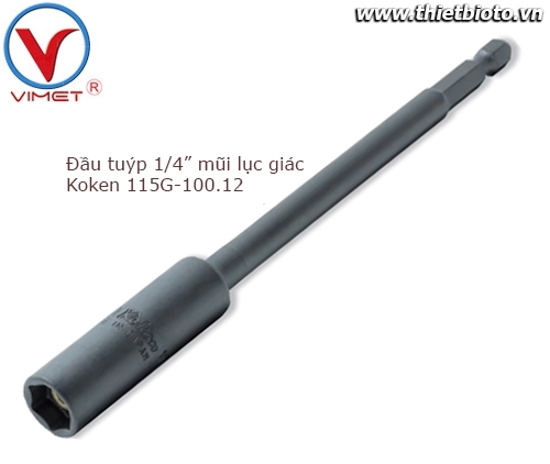 Đầu tuýp mũi lục giác 1/4 Koken 115G.100-12