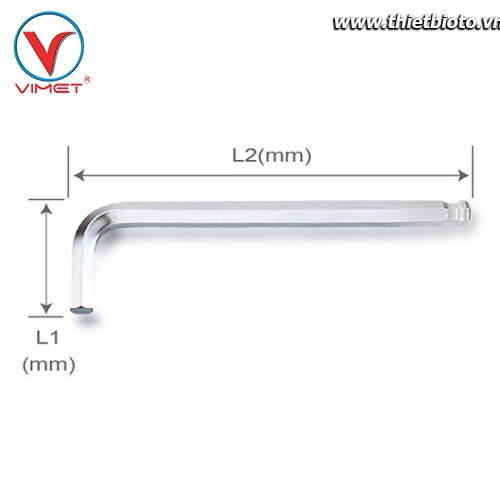 Lục giác L 1 đầu bi 10mm Toptul AGBL1018