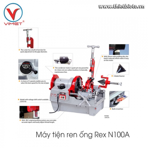 Máy tiện ren ống Rex N100A