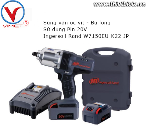 Súng vặn bu lông bằng Pin 20V Ingersoll rand W7150EU-K22-JP