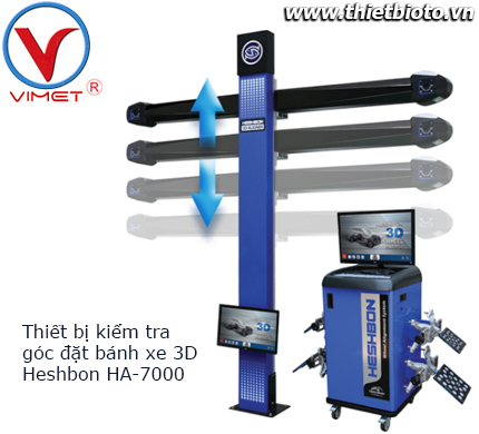 Thiết bị kiểm tra góc đặt bánh xe 3D Heshbon HA-7000