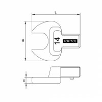 Đầu cần xiết lực 46mm Toptul ANAK0146