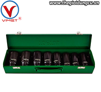 Bộ đầu tuýp lục giác dài đen 3/4 inch 8 món toptul GDAD0807