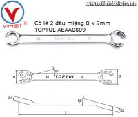 Cờ lê đầu mở 8x9mm TOPTUL AEAA0809