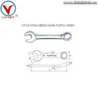 Cờ lê vòng miệng ngắn 5/8 TOPTUL ACAF2020