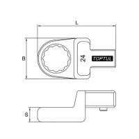 Đầu cần xiết lực 22mm Toptul ANAR0122
