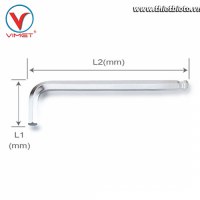 Lục giác L 1 đầu bi 5mm Toptul AGBL0512