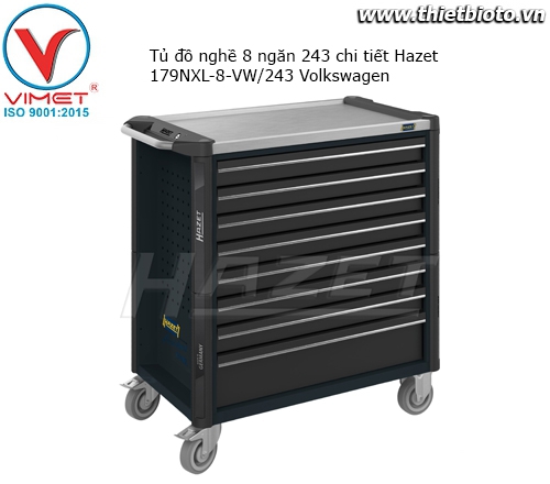 Tủ đồ nghề 8 ngăn 243 chi tiết Hazet 179NXL-8-VW/243 Volkswagen