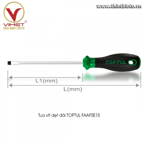 Tua vít dẹt dài TOPTUL FAAF5E15