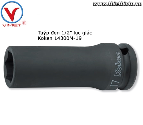 Tuýp đen 1/2 đầu lục giác 14300M-19
